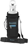 Coldest Water Bottle Carrier Bag with Adjustable Straps - Travel Friendly, Dent Free Design & Extra Phone Pocket, Holder Case Pouch Sleeve Cover Fits Insulated Stainless Steel Water Bottle (21-32 oz)