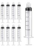 50 Pack 5ml Syringes Luer Lock with Measurement, Plastic Syringe for Scientific Labs, Liquid Dispensing and Refilling, Multiple Uses Measuring Syringe Tools
