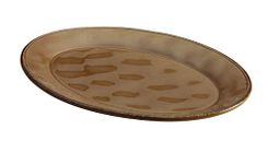 Rachael Ray Cucina Dinnerware 10-Inch x 14-Inch Stoneware Oval Platter, Mushroom Brown