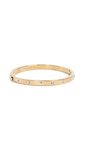 Kate Spade New York Metal Stone hinged Bangle, Clear/Gold