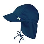 Green Sprouts i Play. by Kids' Breathable Flap Sun Protection Hat, Navy, 2-4 Years