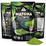 Organic Matcha Green Tea Powder [CFIA certified] Best Japanese Macha 100% Pure Grade [114g - 4oz] Great for Smoothies and Baking