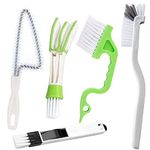 5 Pcs Hand-held Groove Gap Cleaning Tools -Crevice Gap Cleaning Brush,Shutter Door Window Track Cleaning Brushes, Tile Lines Brush,2 in 1 Dustpan Cleaning Brushes