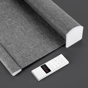 ZSTARR Motorized Roller Blinds with Remote Control, Blackout Smart Window Shade,Tuya App Control,Compatible with Alexa Google via Hub, Rechargeable Electric Blinds for Windows Customized Size(Grey)