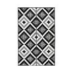 Sapana Carpet-Mats Chatai Mats For Home Multipurpose, Foldable, Reversible Plastic Chatai Rectangular Floor Mat For Sleeping Indoor/Outdoor Use Kilim-04 Black & White (L 180 Cm X W 120 Cm)