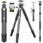 Carbon Fiber Heavy Duty Tripod ARTCISE 81'' Professional Tripod for Camera, 10-Layer Carbon Fibre Tube, 32.5mm Leg with Low Profile Tripod Ball Head for Canon Nikon Sony, DSLR SLR Digital Camcorder