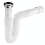 Flexible Drain Hose 1 1/2 Inch - 40 mm Flexible Siphon for Washbasin and Bidet Extendable Connection Pipe from 270 mm to 820 mm