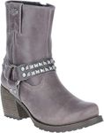 Harley-Davidson Footwear Women's Tamori Harness Boot, Grey, 8.5