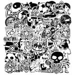 Stickers [240 pcs], Black White Graffiti Vinyl Stickers for Laptop Cars Motorcycle Bicycle Skateboard Luggage Bumpers Helmet Window Cellphone Notebook Guitar Skateboard Snowboard Wall Decals……