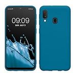 kwmobile Case Compatible with Samsung Galaxy A20e Case - Soft Slim Protective TPU Silicone Cover - Caribbean Blue