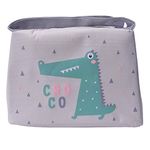 Rolin Roly Lunch Bag Insulated Waterproof Oxford Travel Picnic Lunch Pouch Thermal Bags with Zipper (Crocodile)