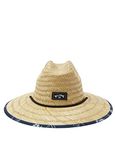 Billabong Men's Classic Printed Straw Lifeguard Hat, Navy, One Size