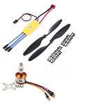 Robocraze Quadcopter kit BLDC Brushless Motor A2212 1400KV 30A ESC 1045 Propeller set - Multirotor/Quadcopter (propeller color may vary)