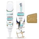 PentaUSA Tile Grout Repairs Renews - 8.8 oz Beige Grout Filler Tube, Fast Drying Grout Repair Kit, Heavy-Duty Grout Cleaner - Restore and Renew Grouts, Spatula Included (8.8 Oz - 250gr - Beige Color)