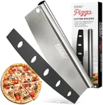 Premium Quality 14" Pizza Cutter Rocker Blade with Safety Cover - Pizza Rocker for Cutting and Scraping Dough - Rust-Free, Durable, and Heat-Resistant - Ideal Gift for Baking Lovers - Easy to Clean