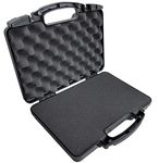 Pick and Pluck Foam Extra Large Hard Lockable Waterproof Custom Pistol Case for Handguns & Revolvers Airline ✪ Fits Glock Smith & Wesson S&W Ruger Colt Sig Sauer Beretta Springfield Remington ✪ FREE