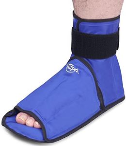 Hilph Ankle Foot Ice Pack Wrap for Injuries, Reusable Gel Cold with Compression Therapy Achilles Tendonitis, Plantar Fasciitis, Sprained Ankles and Heel Spur, Blue, 1