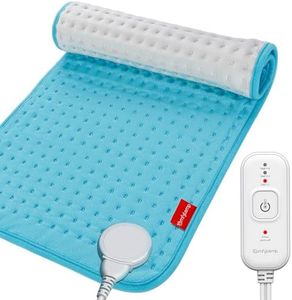 Heating Pads Electric for Back Pain,Comfytemp Moist Heat Heating Pad with 6 Temperature Settings&2H Auto Shut Off,Fast Heating Pad for Cramps,Neck and Shoulders,Birthday Gifts for Women(12"x24",Blue)