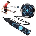 Hoedia Football Kick Trainer Soccer Training Aid Belt Solo Close Control and Skills Practice Waist Belt Hands Free Fits Ball Size 3, 4, and 5 as Halloween (Aqua Blue)