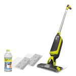 Shark VACMOP Cordless Hard Floor Vacuum Mop Includes 2 Disposable VACMOP Pads and a 12oz VACMOP Solution, Charcoal Gray, VM180