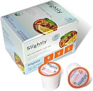 Slightly Sweet Tea Single Serve Tea Pods 36 count - Not Too Sweet, Not Too Bland, Just Right! Certified Organic, Hot Brewed, Single Serve Slightly Sweet Tea