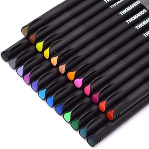 TWOHANDS Note Taking Pens, 24 Colors, Fine Point,Journal Planner Pens,Fineliner Ink Pens,Fine Tip Markers for Writing Coloring Drawing,902171