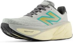 New Balance Men's Fresh Foam X More V5 Running Shoe, Brighton Grey/Calcium/Cyber Jade, 8.5