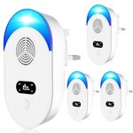 ProBagel Ultrasonic Pest Repeller, 4PCS Powerful Mouse Plug in Repellent Effective Against Mice, Rats, Mosquitoes, Spiders, Cockroaches, Mouse, Ants, and More Safe for Pets and Humans