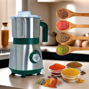 Grain Grinde For Kitchen,Electric Spice Grinders Comes With 3 Removable Stainless Steel Blades, 500w Herb Grinder Suitable For Grinding Spices, Coffee Beans, Grains, Nuts.
