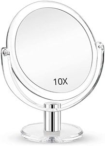Fabuday Magnifying Makeup Mirror Double Sided, 1X 10X Magnification Mirror, Table Top Vanity Mirror, Transparent