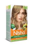 Nisha Creme Hair Color Light Blonde, Permanent Hair Colour for Women Men, Ultra Soft Deep Shine, 100% Grey Coverage, 8.0 Light Blonde Hair Colour (60gm+60ml+18ml)