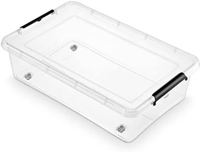 moxom SimpleStore Boite Rangement Bedroller ca. 29 l - Boite De Rangement Plastique 58 x 39 x 16 cm - Caisse Rangement - Boîte De Rangement Cuisine, École, Bureau, Atelier