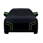 Car cover for MG Marvel R 2021-2023,Car Cover Waterproof Suitable for UV protection Rainproof and dustproof All-weather protection Indoor and outdoor Car Cover(Black Green)