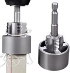 linseyCove 4 in 1 Water Pipe Wrench, 4 in 1 Pipe Threader, Water Pipe Threader Tool, Pipe Tapping and Threading Tool for 1/2'' & 3/4'' Pipes, Electric Drill Compatible PVC Threader (1/2+3/4-inch)