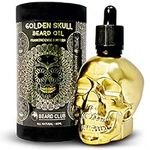 Beard Club Golden Skull Beard Oil 60ml - Frankincense and Myrrh Scented Beard Oil for Men - Beard Softener for Men with Argan Oil for Beard Conditioning and Maintaining - Natural Mens Beard Oil