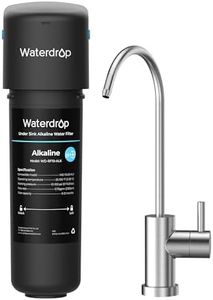 Waterdrop 10UB-ALK Alkaline Under Sink Water Filter, Reduces Chlorine, Bad Taste & Odor, 6-12 months, Under Sink Water Filter System with Faucet, Easy Installation