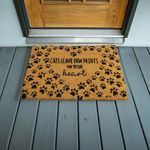 Garden Mile Large Coir Door Mats 75 x 45 cm, Non-Slip PVC Backing, Indoor/Outdoor Weather resistant Premium Heavy Duty eco- friendly Thick Coir door mat (Cats Leave Paw Prints)