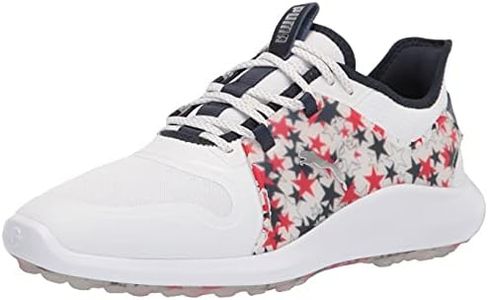 PUMA Men's Ignite Fasten8 Golf Shoe Limited Edition, White-navy Blazer-high Risk Red, US 13