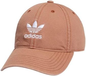 adidas Originals Women's Relaxed Plus Adjustable Strapback Cap, Clay Strata Brown/White, One size