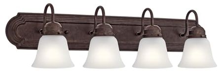 Kichler 5338TZS Vanity, 4-Light 400 Total Watts, Tannery Bronze,12.25x7.50x4.50