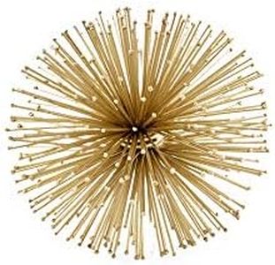 Modern Day Accents 5067 Erizo Urchin Small Gold Sphere, Coffee Table Room Decor, Gold Decor, Table Decor, Shelf Decor, Modern Decor, Starburst Centerpiece, Spike Ball Decoration, Home, Office, 6" D