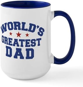 CafePress World's Greatest Dad Large Mug 15 oz (444 ml) Ceramic Coffee Mug