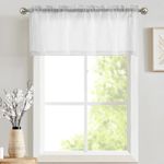 TOPICK White Net Valance Kitchen Cu