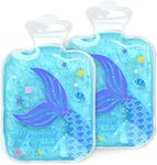 Navaris Girls Hot and Cold Packs (Set of 2) - Kids Reusable Heat and Ice Gel Pack Set - BPA-Free Compress to Cool or Warm - Mermaid Design
