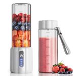 COKUNST Personal Portable Blender Smoothies Maker to go, 500ml Mini Rechargable Mixer with 6 Blades & Leakproof Travel Cup, 22000 RPM, USB-C Jack, Mini Blender for Shakes, Baby Food