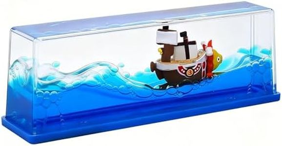 LiliGloris Unsinkable Cruise Ship in a Bottle - Liquid Wave Drift Boat Model, Titanic Ship Decoration for Collectors, Unique Home Desk Decor & Fascinating Gift for All Ages (Sunshine Corsair)
