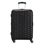 WENGER in-Flight Medium Hardside Check-in Suitcase, 64 litres, Black, Swiss Designed, 612748