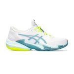 ASICS Women's COURT FF 3 CLAY Sneaker, White Soothing Sea, 8.5 UK