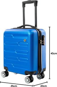 SA Products Cabin Suitcase – Blue Lightweight Carry-On Luggage