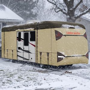 Umbrauto Class A RV Cover 37' ~ 40' – Upgraded Heavy-Duty 7-Layer Top Class A Motorhome Cover, Windproof & Breathable Toy Hauler Travel Trailer Covers Includes 3 Extra Straps & Gutter Covers